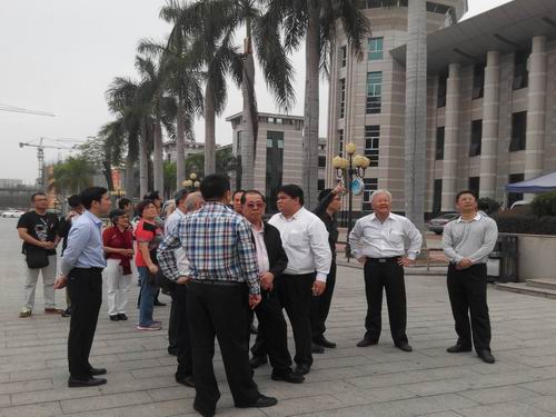 访问团参观揭东区文化广场