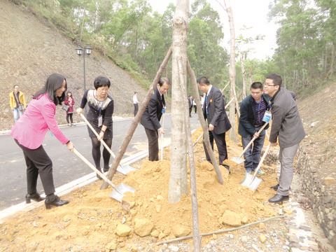 粤闽两省六市侨界青年企业就爱种植“侨谊树”