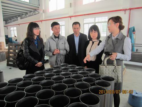杨翠萍副主任一行参观美林高汽车零部件有限公司生产车间，了解生产产品。